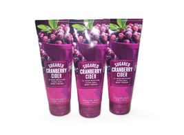 Bath &amp; Body Works Sugared Cranberry Cider Ultra Shea Body Cream 8 oz - Lot of 3 - £48.18 GBP