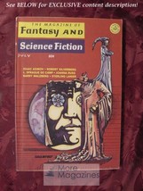 Fantasy Sci-Fi July 1970 D EAN R. Koontz L. Sprague De Camp Robert Silverberg - £7.76 GBP