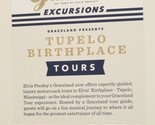 Elvis Presley Brochure Graceland Excursion &amp; Tupelo Birthday Tour BRO2 - £3.88 GBP
