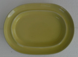 Vintage Signature Carnivale Pastel Yellow Color Stoneware Oval Serving Platter H - £27.49 GBP