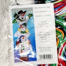 New 13 X 26&quot; Mary Maxim Needlepoint Snowstack Snowmen Plastic Canvas Decor 13949 - £16.02 GBP