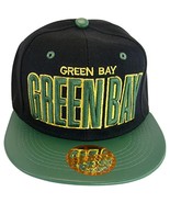Green Bay Bold Script Men&#39;s Snapback Baseball Caps (Black/Green Textured) - £11.95 GBP