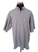 Columbia Sportswear Co. Shirt Men&#39;s Size XXL Blue Plaid Cotton Button Front - £11.87 GBP
