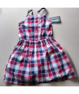 Osh Kosh ~ Girls&#39; Size 12 ~ Red White Blue Plaid ~ Sleeveless ~ Cotton S... - $534.05 MXN