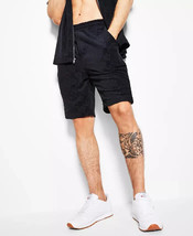 Royalty by Maluma Men&#39;s Relaxed-Fit Textured Logo 9-1/2&quot; Terry Shorts Black-Larg - £30.25 GBP
