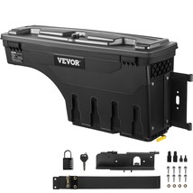 VEVOR Truck Bed Storage Box, Lockable Lid, Waterproof ABS Wheel Well Too... - £118.59 GBP