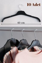 10 Hanger Black Plastic - Shirt, T-Shirt, Trouser, Tunic and Blouse Hanger - $13.87