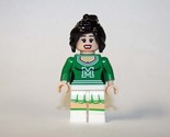 Minifigure Cheerleader green outfit Female School Girl  Custom Toy - $4.90