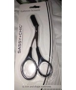 New Sassy+Chic Trim and Shape Eyebrow Scissors Black - $184.89 MXN