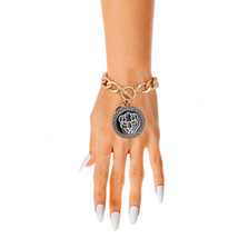 Gold Tiger Greek Medallion Bracelet - $35.49