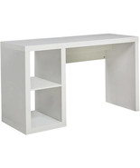 Office Desk Student Computer Laptop Workstation White Storage Organizer ... - $193.69