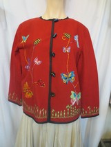 Puffin Island sportswear Cotton Lined Embroidered Blazer jacket Butterfl... - £27.97 GBP