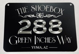 Engraved Personalized Custom Company Business Street Address Metal Sign 10x7 - £22.33 GBP