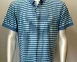 Tommy Hilfiger Men&#39;s X-Large Blue Striped Short Sleeve Casual Cotton Pol... - $9.89
