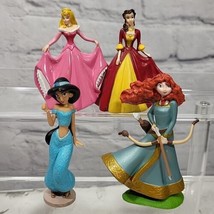 Disney Princess Figures Lot of 4 Merida Jasmine Aurora Belle  - £15.63 GBP