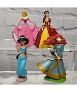 Disney Princess Figures Lot of 4 Merida Jasmine Aurora Belle  - £15.49 GBP