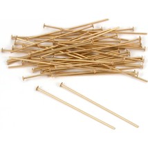 50 14K Gold Filled Headpins Head Pins 24 Gauge 1&quot; - £17.75 GBP