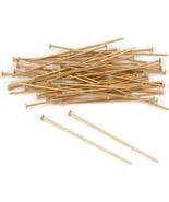 50 14K Gold Filled Headpins Head Pins 24 Gauge 1" - $23.60