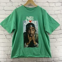 Poetic Justice Tupac Shakur T- Shirt Mens Sz L Green Graphic Tee  - £12.44 GBP