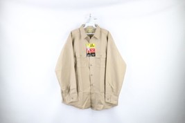 NOS Vtg 60s Five Brother Mens 17 L Union Made Cotton Twill Work Button Shirt USA - $128.65