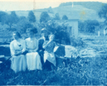 RPPC Cyanotype Group Photo Farm Scene UNP Postcard P25 - $7.97