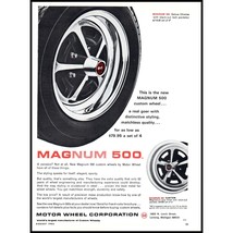 1965 Motor Wheel Magnum 500 Custom Mag Wheels Vintage Print Ad 60s Wall Art - £8.45 GBP