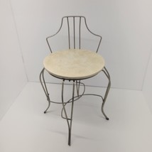Vintage Gold Metal Wire Framed Vanity Chair Stool ( Joal-Flex Inc. ) - £54.70 GBP