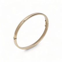 4.50mm Bangle Bracelet in 14K Gold/Stacking Bracelet/Hinged Bnagle Bracelet - $900.75+