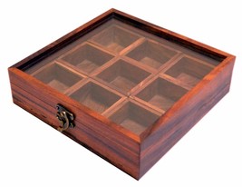 Rastogi Handicrafts MASALA BOX Wood Tea bag Box spice box multipurpose B... - £35.14 GBP