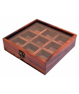 Rastogi Handicrafts MASALA BOX Wood Tea bag Box spice box multipurpose B... - $60.44 CAD