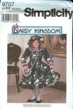 Simplicity 9707 Girls&#39; Daisy Kingdom Dress, Purse and Hat Size HH (3,4,5,6) - £6.13 GBP