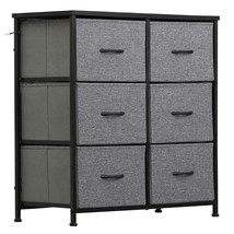 Dresser With 6 Drawers Fabric Storage Drawers Closet Tower Unit Living Room - $89.99