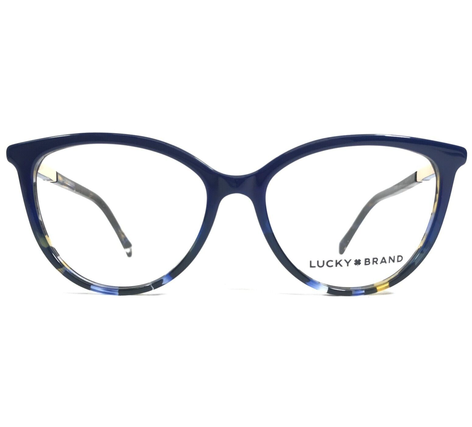 Lucky Brand Brille Rahmen D226 BLUE Gold Brown Schildplatt Cat Eye 52-16... - $49.48