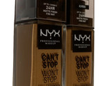 NYX  Can&#39;t Stop Won&#39;t Stop Foundation CSWSF15.3 Almond Lot Of 2 - £14.90 GBP