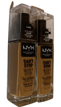 NYX  Can&#39;t Stop Won&#39;t Stop Foundation CSWSF15.3 Almond Lot Of 2 - £14.97 GBP