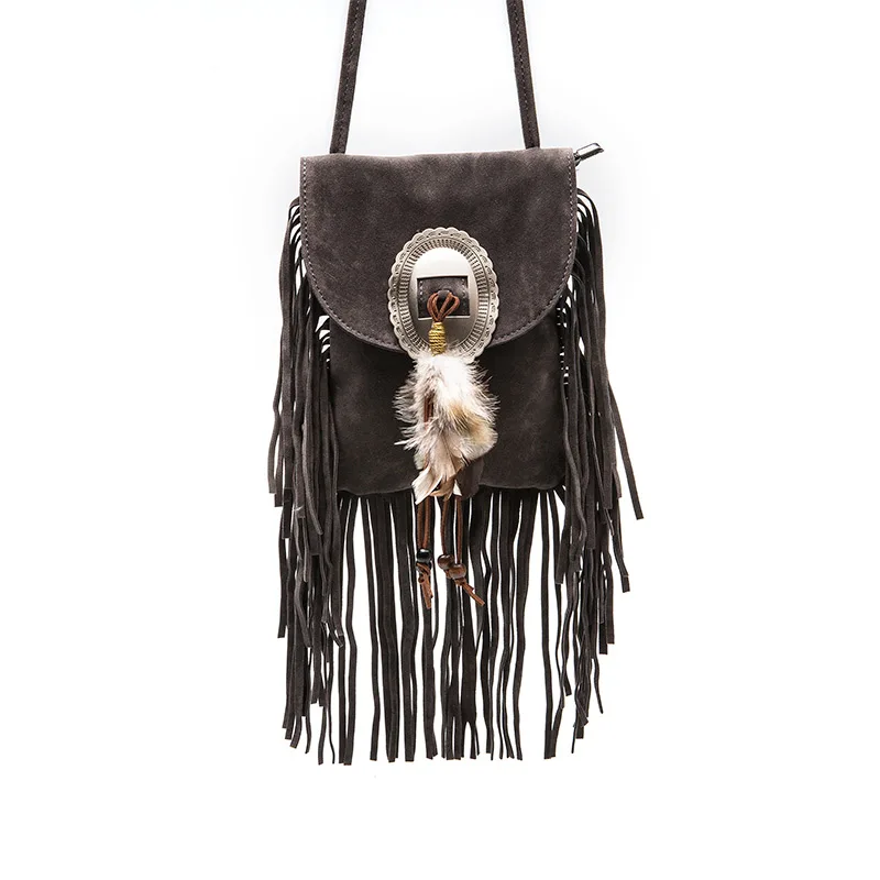 Shoulder Bag for Women Messenger Bag Vintage Bohemian Fringe Designer Lu... - £23.38 GBP