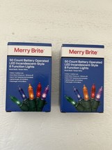 Merry Brite 50 Count Battery Operated LED Incandescent-Style 8 Function Lights 2 - £26.29 GBP
