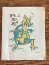 Robert R.L. Mulder Signed Hand Crafted Silk Screen Print - Fire Breathing Dragon - £70.82 GBP