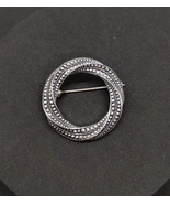 Vintage Round Brooch - Silver Tone - West Germany Signed - Circle - £17.93 GBP
