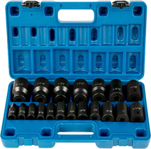 Impact Drive Socket Set 1/2 Inches 19 Piece Impact Sockets SAE, Standard Socket  - £45.19 GBP