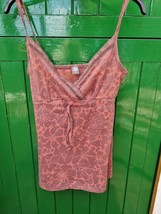 Ladies Size 12 Burnt Orange Strappy Vest Top - £4.72 GBP