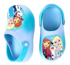 Disney Frozen Elsa &amp; Anna Molded Clogs w/ Swivel-Strap Size 7-8, 9-10 Or 11-12 - £14.80 GBP