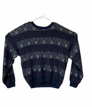 Jantzen Men&#39;s sz M Acrylic Vintage Classics Geometric Crewneck Sweater - £14.70 GBP
