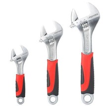 FASTORS 3-Pack Adjustable Wrench6&quot;/8&quot;/10&quot; Drop Forged Chrome Plated Heavy Dut... - £19.47 GBP