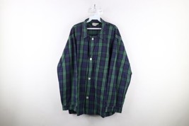 Vintage 90s LL Bean Mens 3XL Faded Collared Flannel Pajamas Button Shirt Plaid - £27.57 GBP