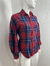 Ralph Lauren Rugby Shirt 100% Cotton Flannel Tartan Bishop Sleeve Womens Sz 2 - $37.04