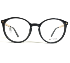 Etro Eyeglasses Frames ET2619 001 Black Gold Paisley Round Full Rim 52-18-140 - £51.41 GBP