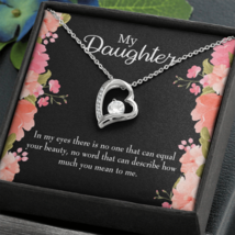 To My Daughter Your Beauty Forever Necklace w Message Card - £44.59 GBP+