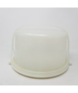 Vintage Tupperware White 10&quot; Cake Taker 684-2 Sheer Seal 683-2 Handle 624-2 - £19.20 GBP