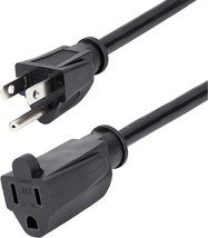 StarTech.com 10ft 3m Power Extension Cord NEMA 5 15R to NEMA 5 15P Black... - $23.42